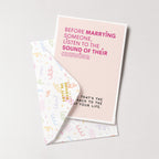 "Before Marrying Someone Listen To The Sound" Greeting Card
