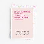 "Before Marrying Someone Listen To The Sound" Greeting Card