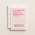 "Before Marrying Someone Listen To The Sound" Greeting Card