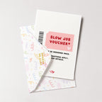"Blow Job Voucher" Greeting Card