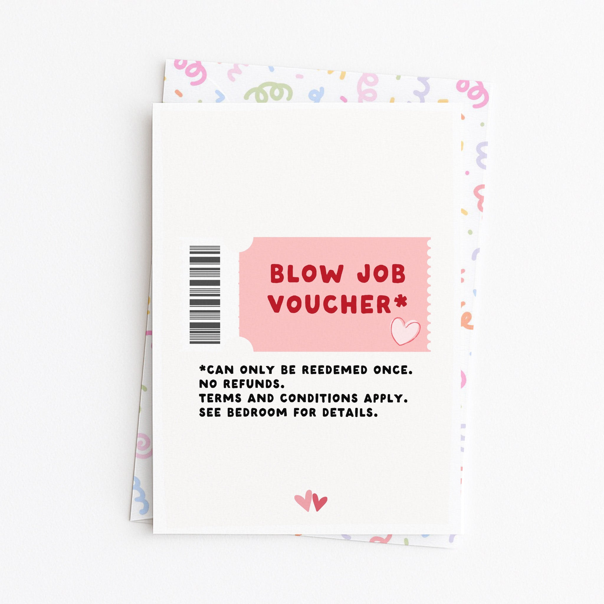 "Blow Job Voucher" Greeting Card
