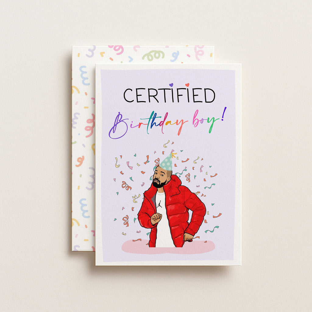 "Certified Birthday Boy" Greeting Card