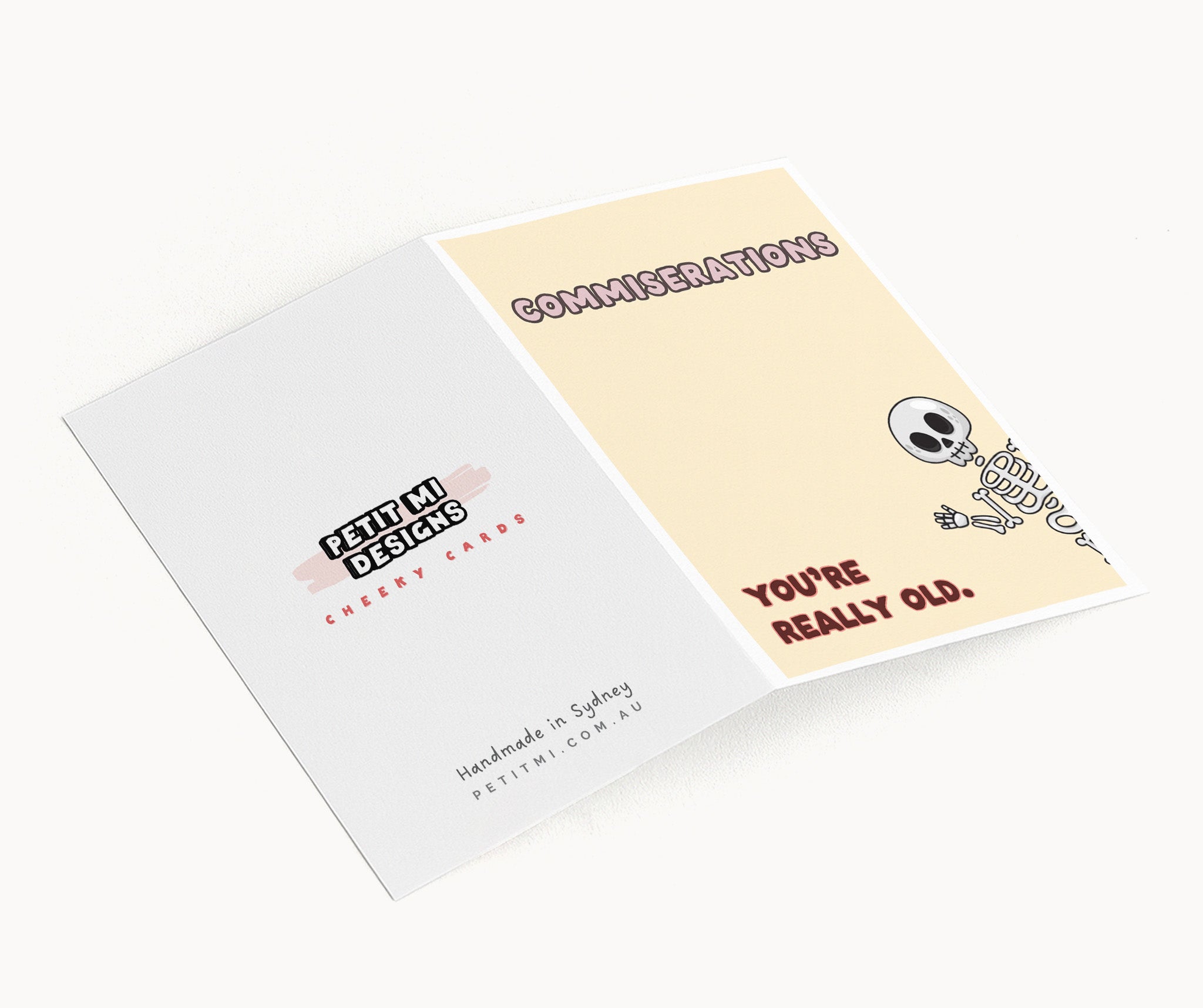"Commiserations, You're Really Old" Greeting Card