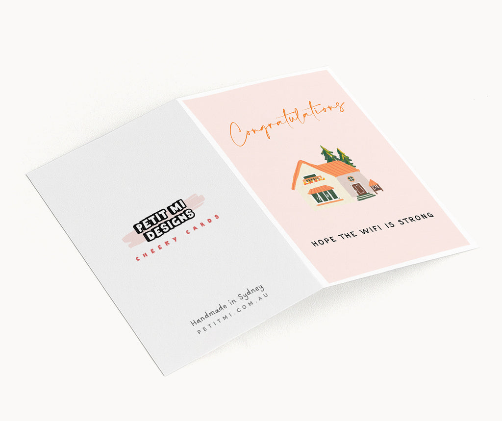 "Congratulation. Hope The Wifi Is Strong" Greeting Card