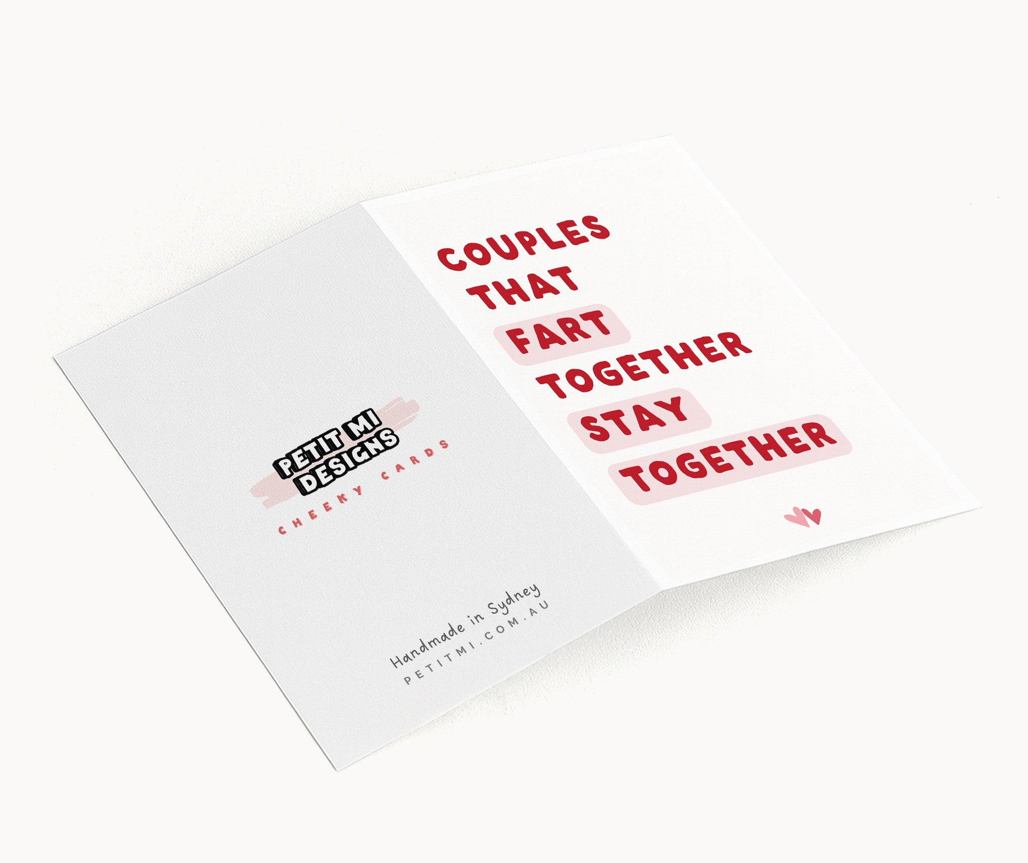 "Couples That Fart Together Stay Together" Greeting Card