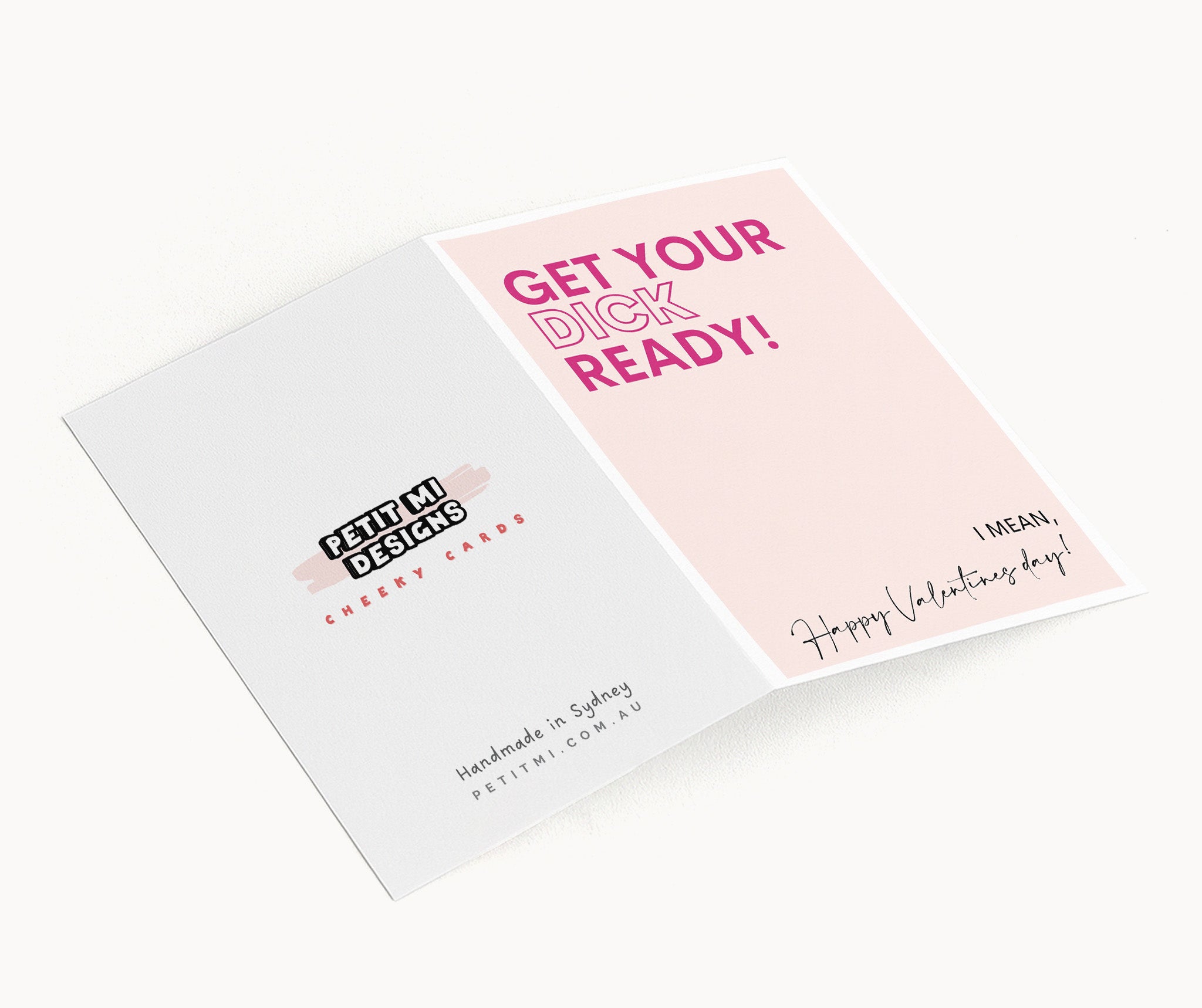 "Get Your Dick Ready, I Mean Happy Valentine's" Greeting Card