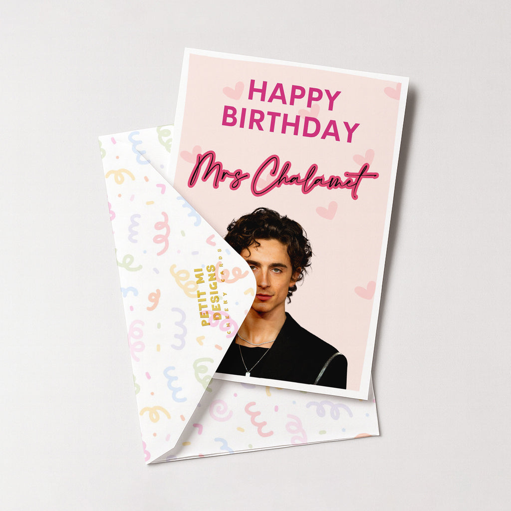 "Happy Birthday Timothee Chalamet" Greeting Card