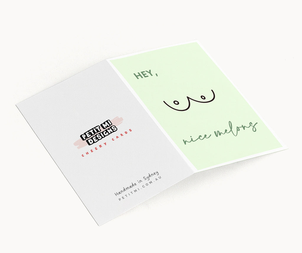 "Hey Nice Melons" Greeting Card
