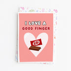 "I Love A Good Finger" Greeting Card