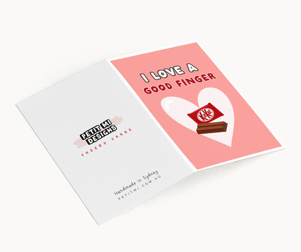"I Love A Good Finger" Greeting Card