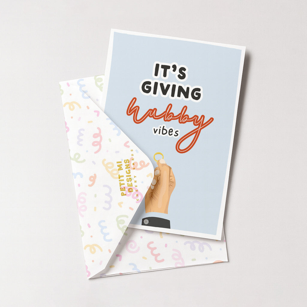 "It's Giving Hubby Vibes" Greeting Card