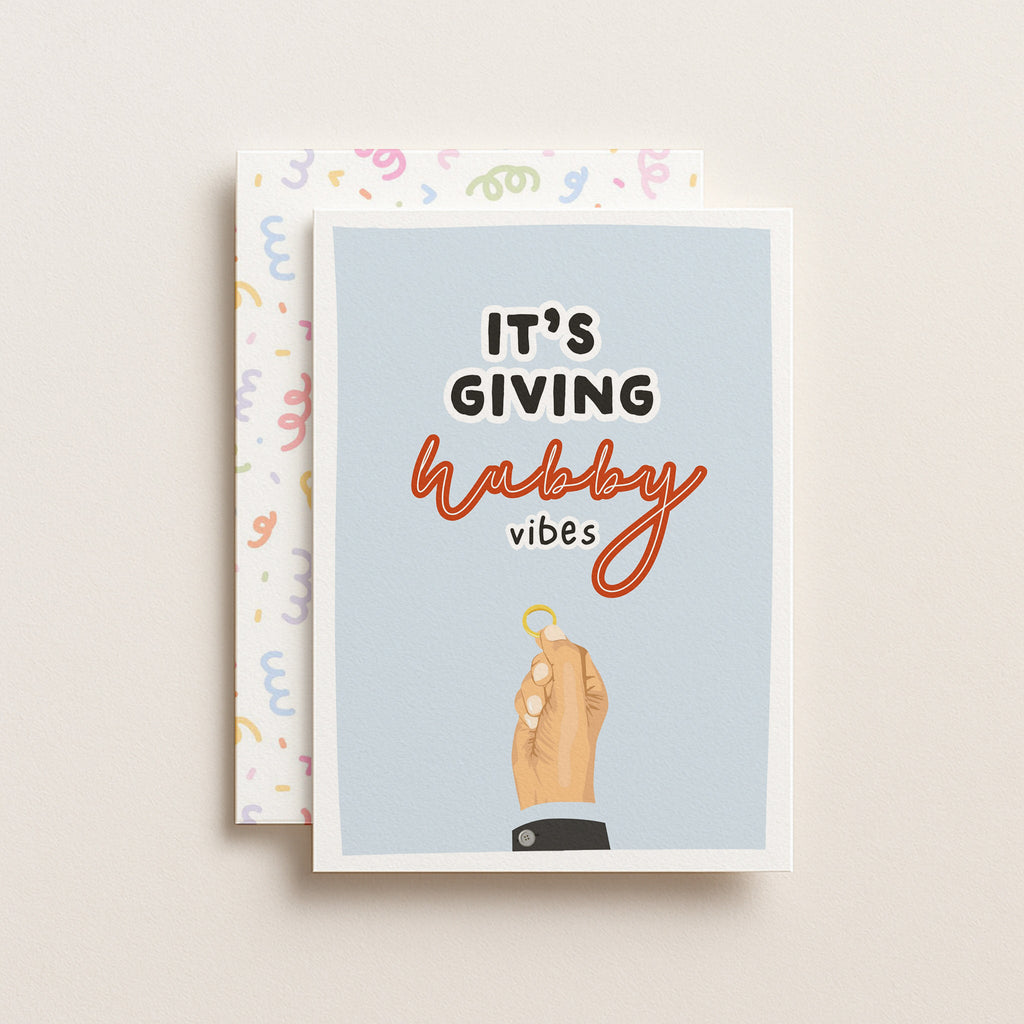 "It's Giving Hubby Vibes" Greeting Card