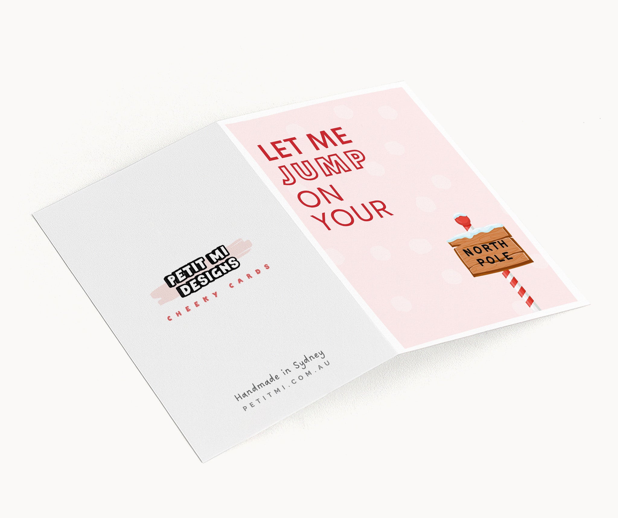 "Let Me Jump On Your North Pole" Greeting Card