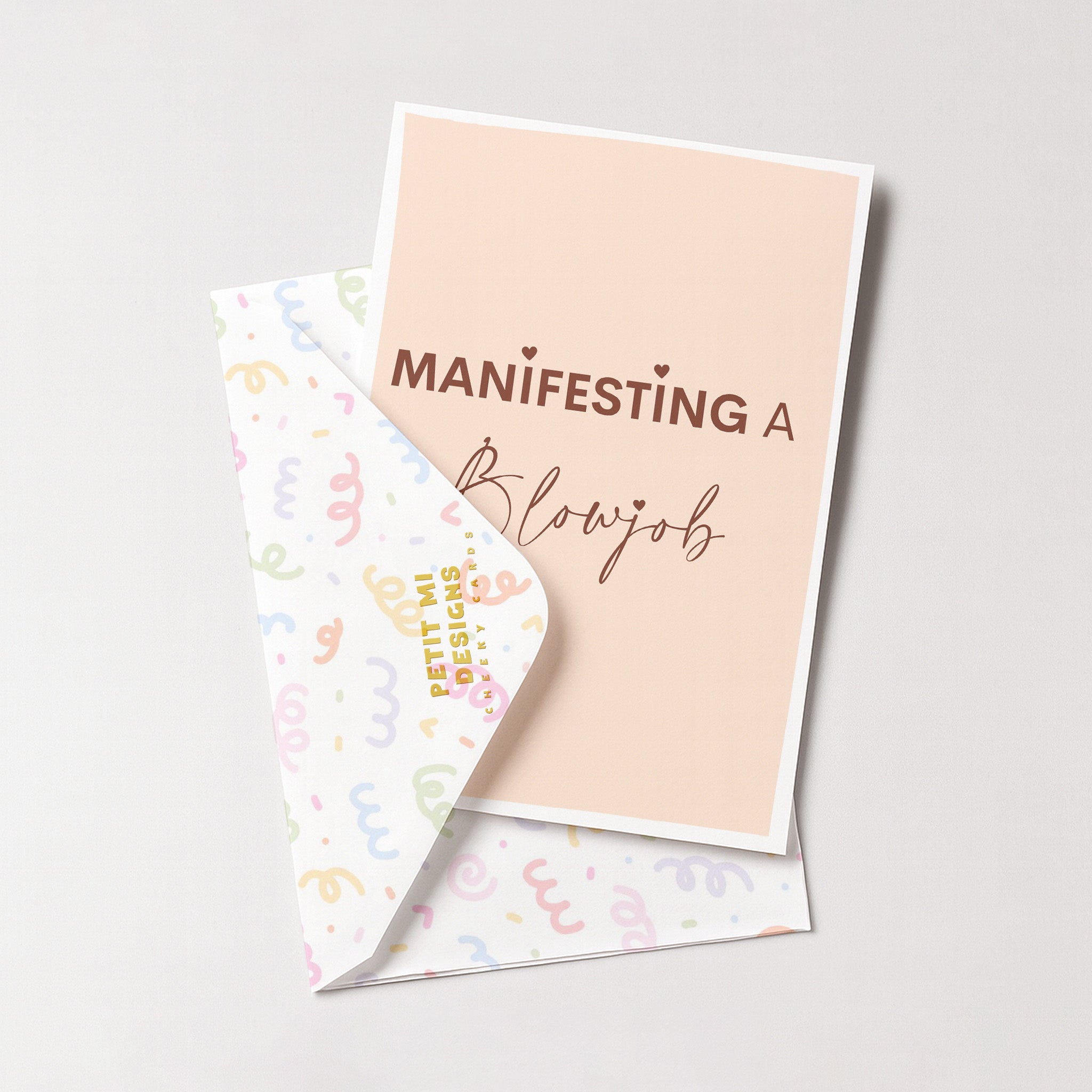 "Manifesting A Blowjob" Greeting Card