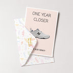 "One Year Closer. Happy Birthday" Greeting Card