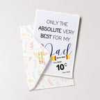 "Only The Absolute Very Best For Dad White Label" Greeting Card