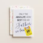 "Only The Absolute Very Best For My Father In Law Yellow Label" Greeting Card