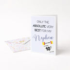"Only Absolute Very Best For My Nephew White Label" Greeting Card