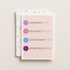 "Rock Beats Scissors" Greeting Card