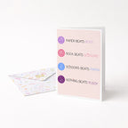 "Rock Beats Scissors" Greeting Card