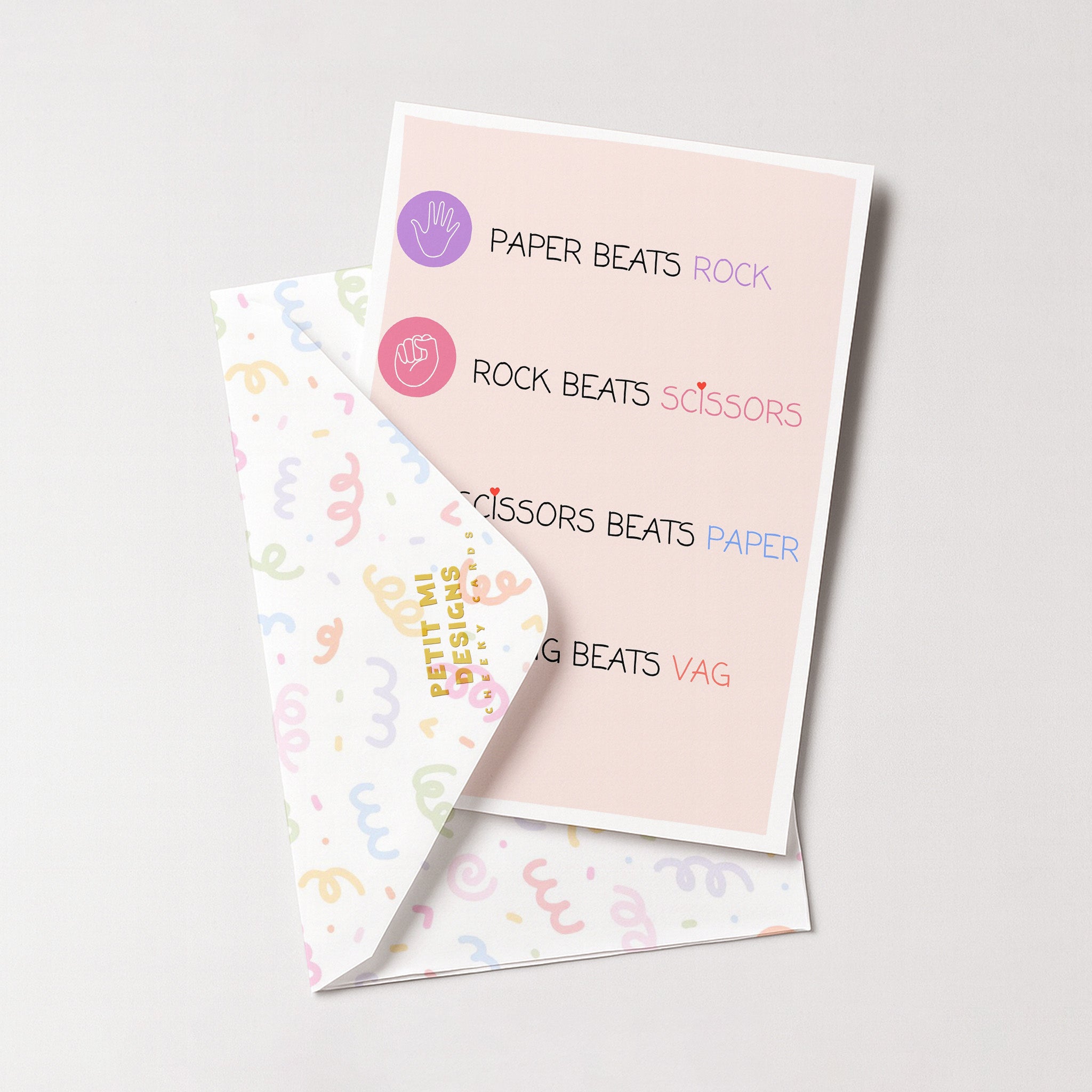 "Scissors Beats Paper" Greeting Card