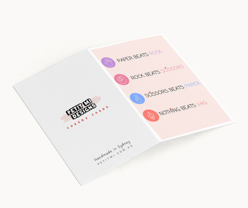 "Scissors Beats Paper" Greeting Card
