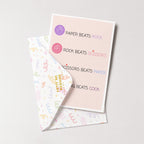 "Paper Beats Rock" Greeting Card