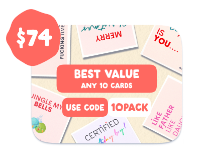 Promotional graphic for card bundles with pricing and savings information.