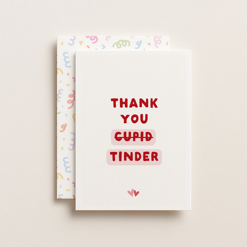 "Thank You Tinder" Greeting Card