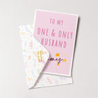 "James - To My One & Only Husband" Greeting Card