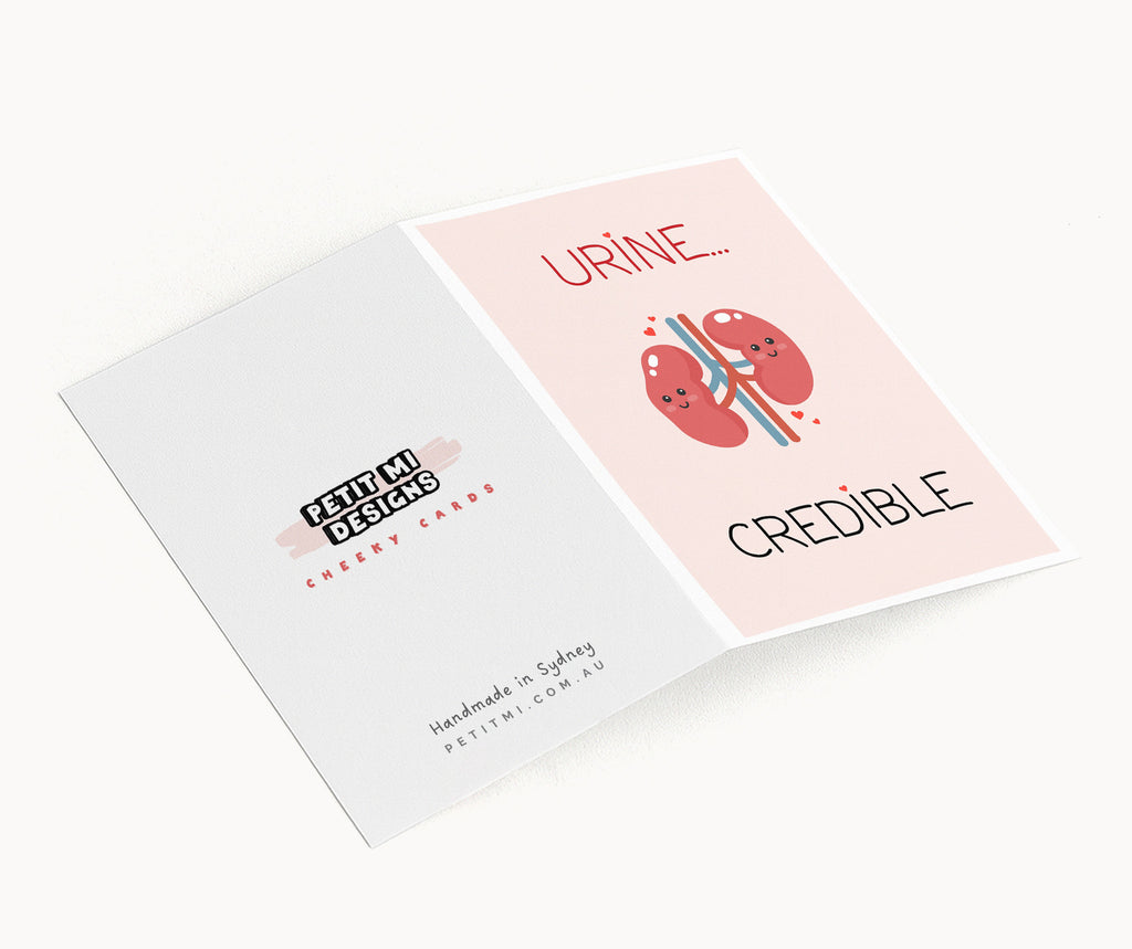 "Urine Credible" Greeting Card