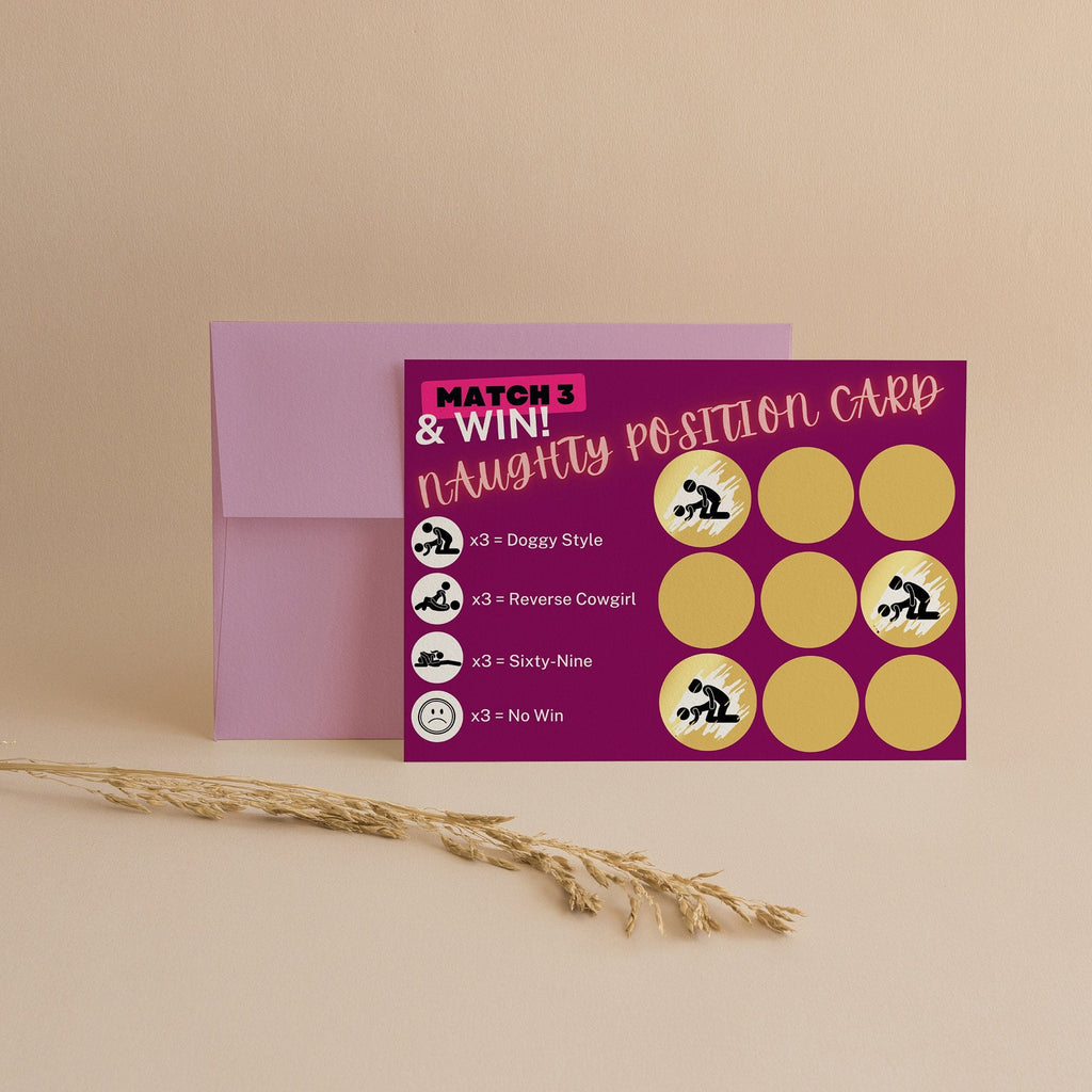 "Naughty Position Card" Scratch Card